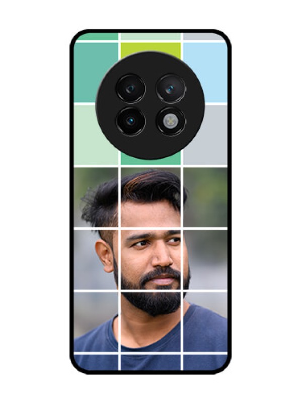 Custom Realme 13 Plus 5G Custom Glass Phone CaseWith White Box Pattern