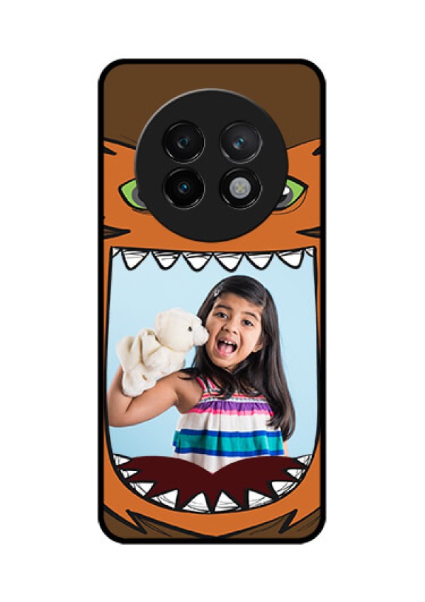 Realme 13 Plus 5G Custom Glass Phone CaseOwl Monster Back Case Design