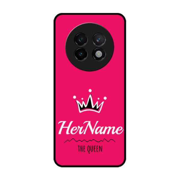 Realme 13 Plus 5G Custom Glass Phone CaseQueen With Name Design Realme 13 Plus 5G Custom Glass Phone CaseQueen With Name Design