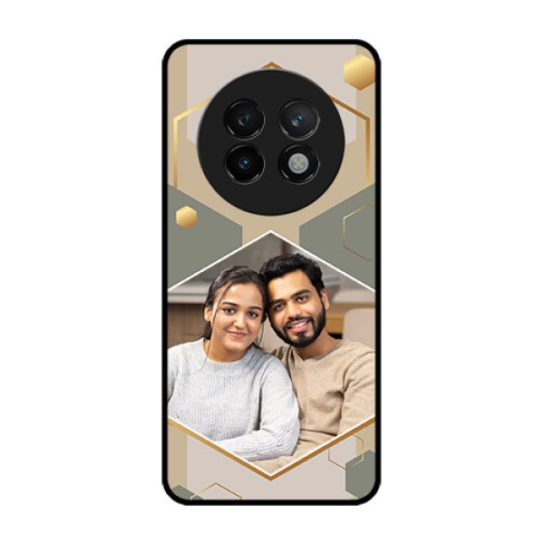 Realme 13 Plus 5G Custom Glass Phone CaseStylish Hexagon Pattern Design Realme 13 Plus 5G Custom Glass Phone CaseStylish Hexagon Pattern Design