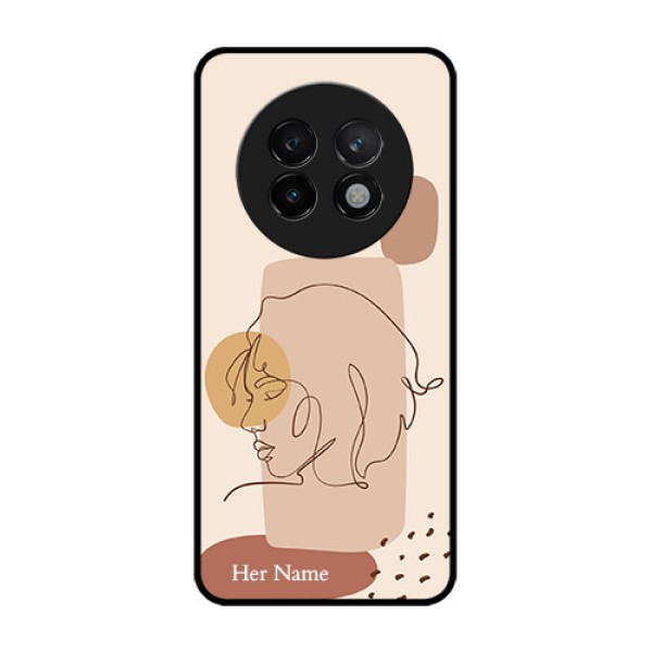 Realme 13 Plus 5G Custom Glass Phone CaseCalm Woman Line Art Design Realme 13 Plus 5G Custom Glass Phone CaseCalm Woman Line Art Design
