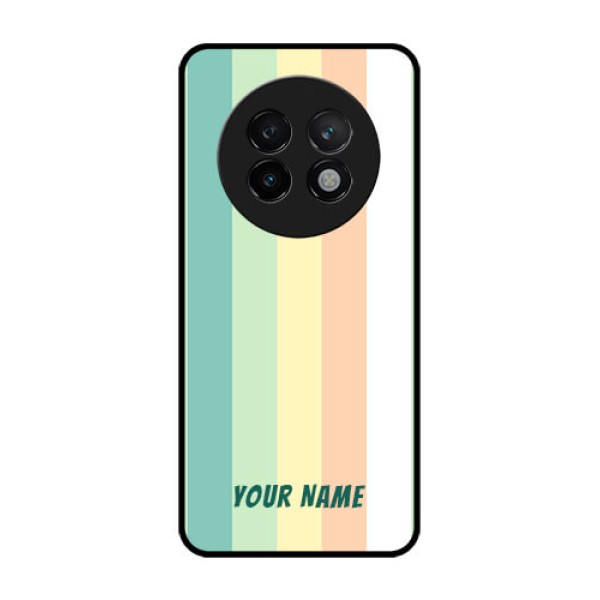 Realme 13 Plus 5G Custom Glass Phone CaseMulti - Colour Stripes Design Realme 13 Plus 5G Custom Glass Phone CaseMulti - Colour Stripes Design