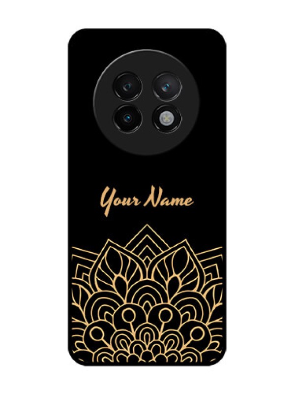 Custom Realme 13 Plus 5G Custom Glass Phone CaseGolden Mandala Design
