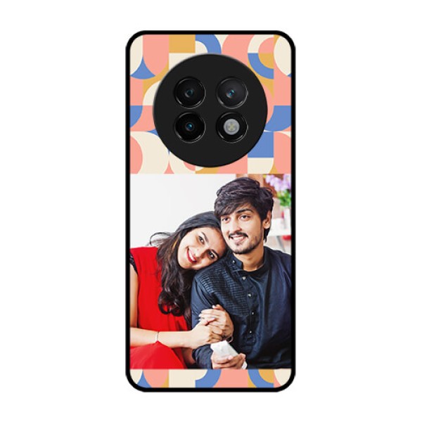 Realme 13 Plus 5G Custom Glass Phone CaseSemi - Circle Maze Pattern Design Realme 13 Plus 5G Custom Glass Phone CaseSemi - Circle Maze Pattern Design