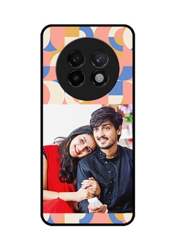 Realme 13 Plus 5G Custom Glass Phone CaseSemi - Circle Maze Pattern Design