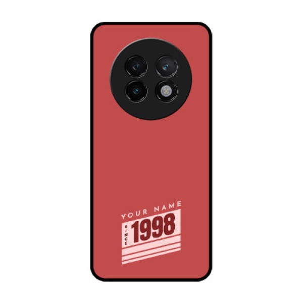 Realme 13 Plus 5G Custom Glass Phone CaseRed Custom Year Of Birth Design Realme 13 Plus 5G Custom Glass Phone CaseRed Custom Year Of Birth Design