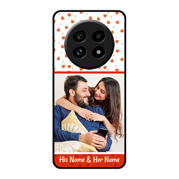 Realme 13 Pro 5G Custom Glass Phone Case - Orange Love Symbol Design