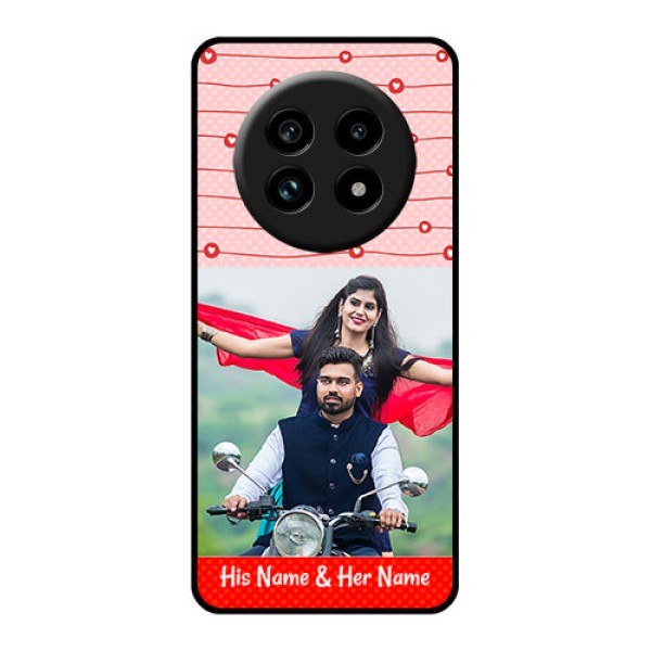 Realme 13 Pro 5G Custom Glass Phone Case - Red Pattern Case Design