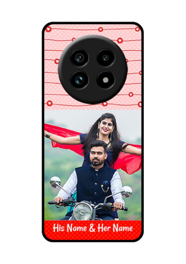 Realme 13 Pro 5G Custom Glass Phone Case - Red Pattern Case Design