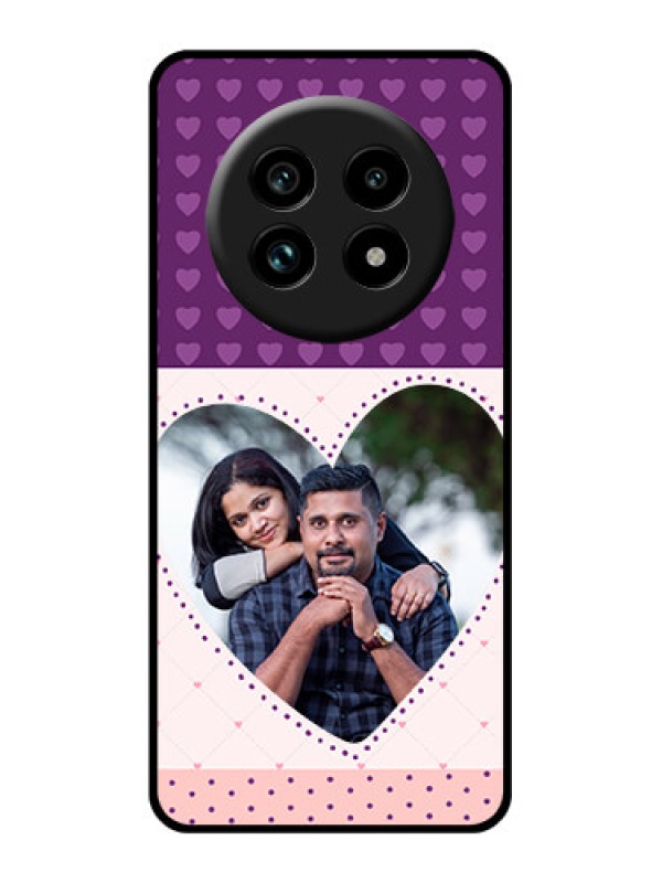 Custom Realme 13 Pro 5G Custom Glass Phone Case - Violet Love Dots Design