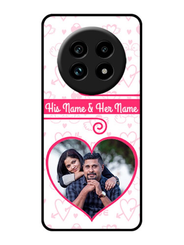 Custom Realme 13 Pro 5G Custom Glass Phone Case - Heart Shape Love Design