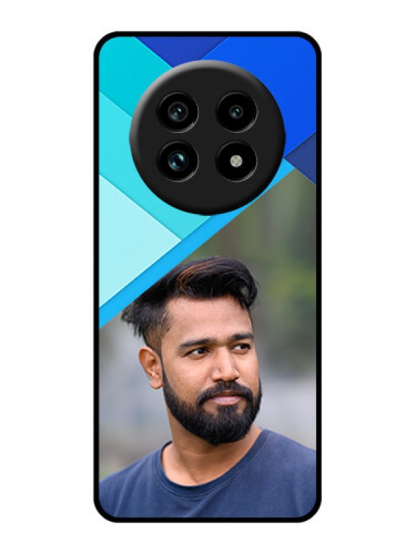 Custom Realme 13 Pro 5G Custom Glass Phone Case - Blue Pattern Design