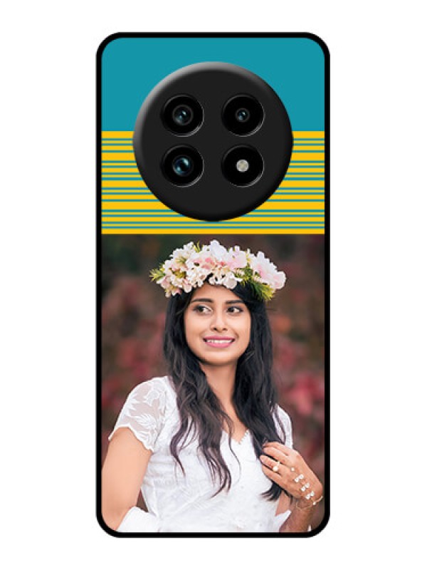 Custom Realme 13 Pro 5G Custom Glass Phone Case - Yellow and Blue Design