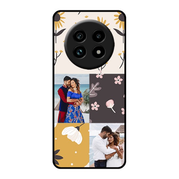 Realme 13 Pro 5G Custom Glass Phone Case - 3 Images With Floral Design Realme 13 Pro 5G Custom Glass Phone Case - 3 Images With Floral Design
