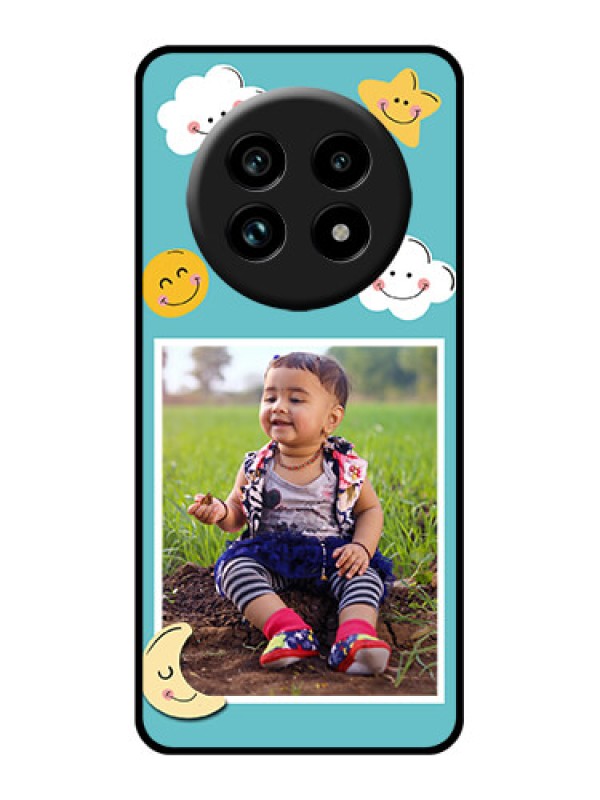 Custom Realme 13 Pro 5G Custom Glass Phone Case - Smiley Kids Stars Design