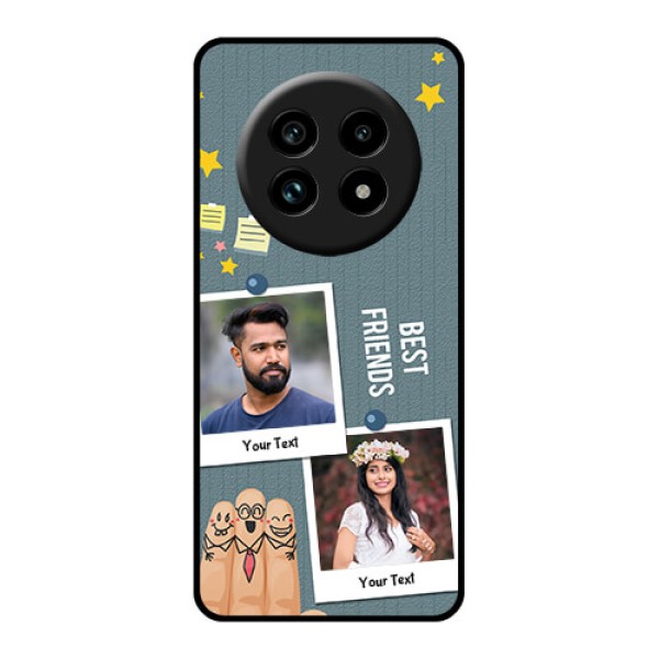 Realme 13 Pro 5G Custom Glass Phone Case - Sticky Frames And Friendship Design Realme 13 Pro 5G Custom Glass Phone Case - Sticky Frames And Friendship Design