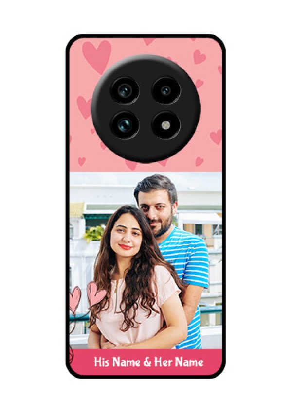 Realme 13 Pro 5G Custom Glass Phone Case - Love Design Peach Color
