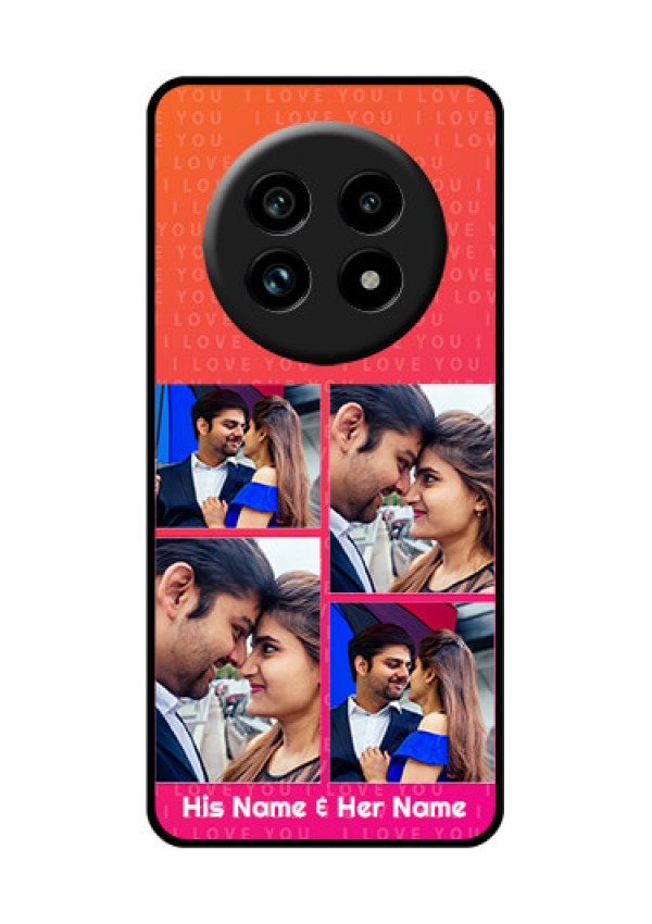 Realme 13 Pro 5G Custom Glass Phone Case - I Love You Pink Design