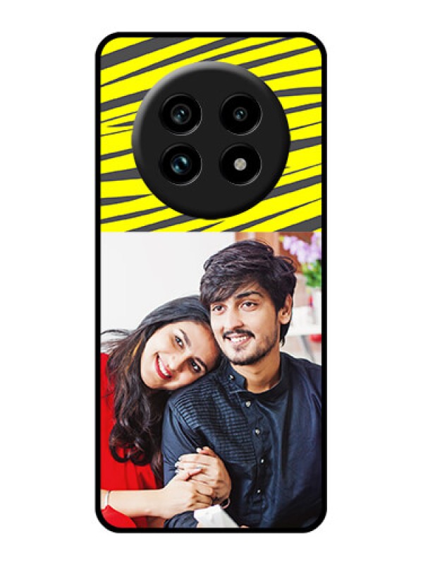 Custom Realme 13 Pro 5G Custom Glass Phone Case - Yellow Abstract Design