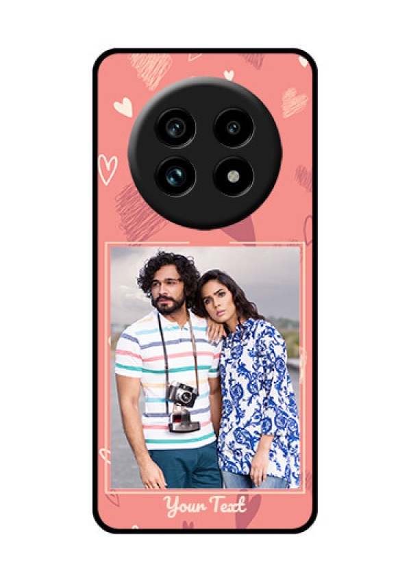 Realme 13 Pro 5G Custom Glass Phone Case - Love Doodle Art Design
