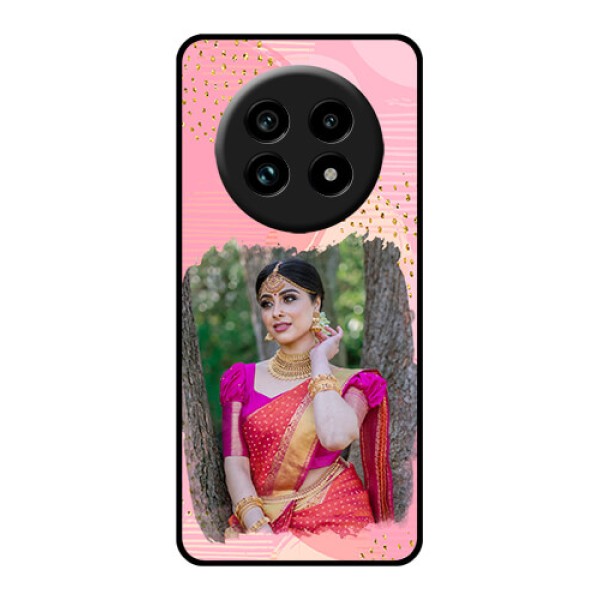 Realme 13 Pro 5G Custom Glass Phone Case - Gold Glitter Splash Design Realme 13 Pro 5G Custom Glass Phone Case - Gold Glitter Splash Design