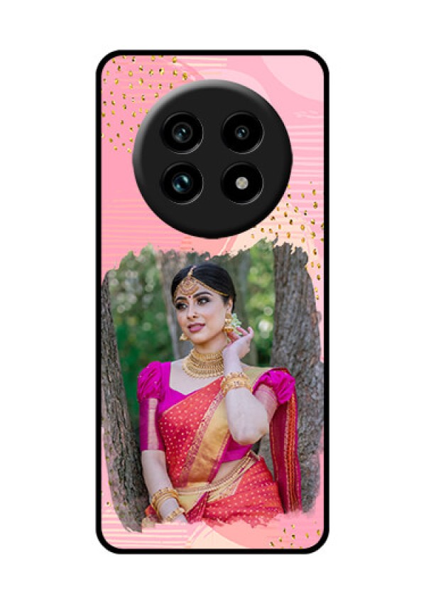 Realme 13 Pro 5G Custom Glass Phone Case - Gold Glitter Splash Design