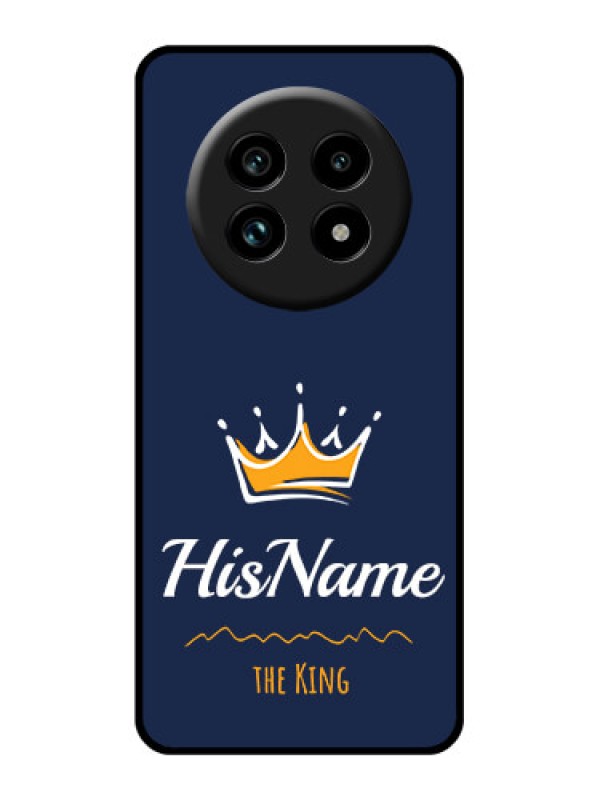 Custom Realme 13 Pro 5G Custom Glass Phone Case - King With Name Design