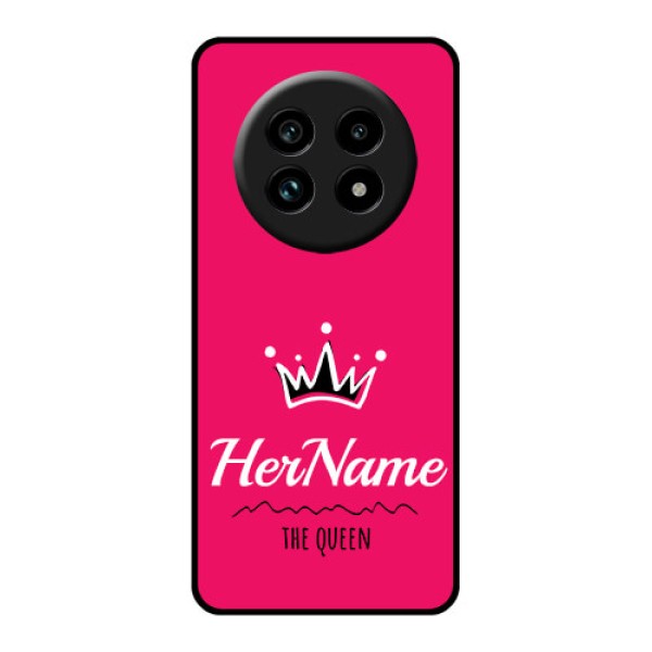 Realme 13 Pro 5G Custom Glass Phone Case - Queen With Name Design Realme 13 Pro 5G Custom Glass Phone Case - Queen With Name Design