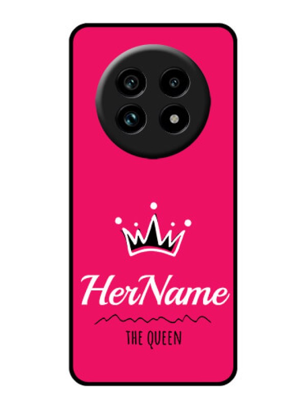 Custom Realme 13 Pro 5G Custom Glass Phone Case - Queen With Name Design