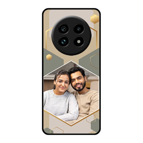 Realme 13 Pro 5G Custom Glass Phone Case - Stylish Hexagon Pattern Design Realme 13 Pro 5G Custom Glass Phone Case - Stylish Hexagon Pattern Design