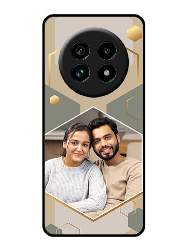 Custom Realme 13 Pro 5G Custom Glass Phone Case - Stylish Hexagon Pattern Design