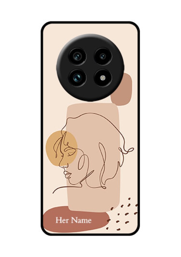 Realme 13 Pro 5G Custom Glass Phone Case - Calm Woman Line Art Design