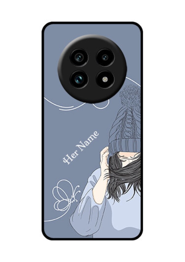 Realme 13 Pro 5G Custom Glass Phone Case - Girl In Winter Outfit Design