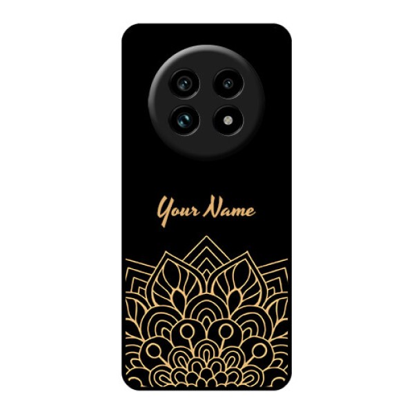 Realme 13 Pro 5G Custom Glass Phone Case - Golden Mandala Design