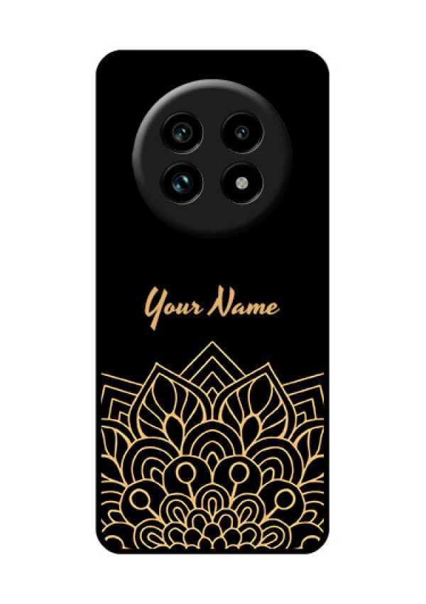 Realme 13 Pro 5G Custom Glass Phone Case - Golden Mandala Design