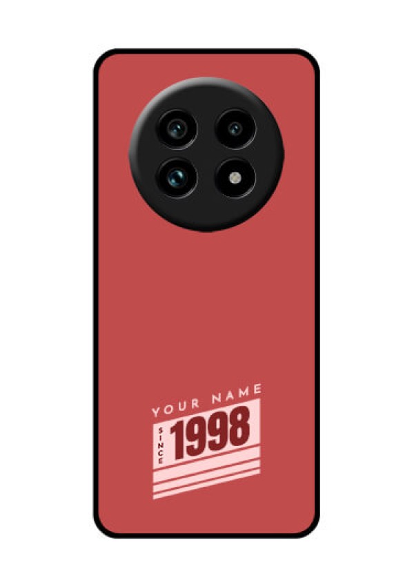Realme 13 Pro 5G Custom Glass Phone Case - Red Custom Year Of Birth Design