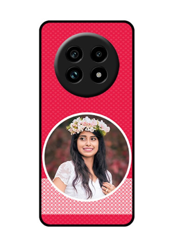 Realme 13 Pro Plus 5G Custom Glass Phone Case - Pink Color Pattern Design