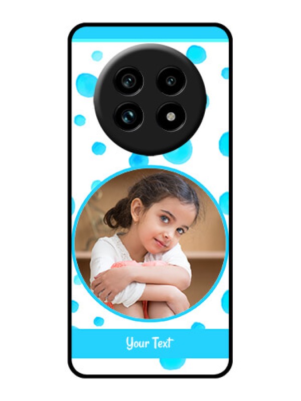 Custom Realme 13 Pro Plus 5G Custom Glass Phone Case - Blue Bubbles Pattern Design