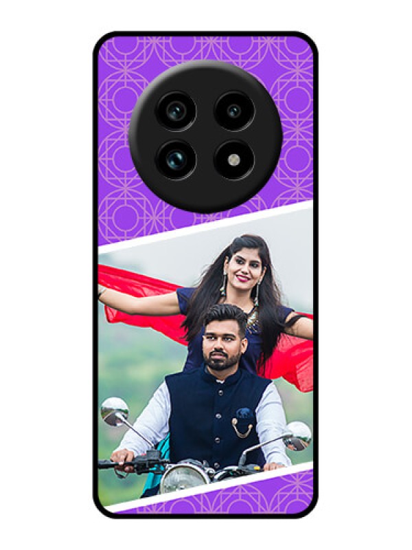 Custom Realme 13 Pro Plus 5G Custom Glass Phone Case - Violet Color Pattern Design