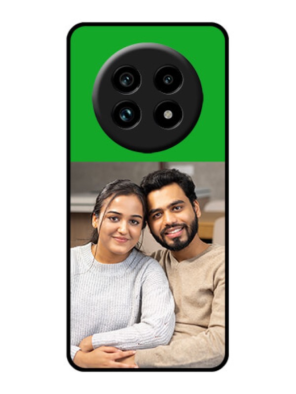 Custom Realme 13 Pro Plus 5G Custom Glass Phone Case - Green Pattern Design