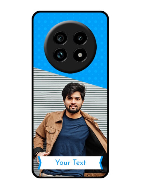 Custom Realme 13 Pro Plus 5G Custom Glass Phone Case - Simple Blue Color Design