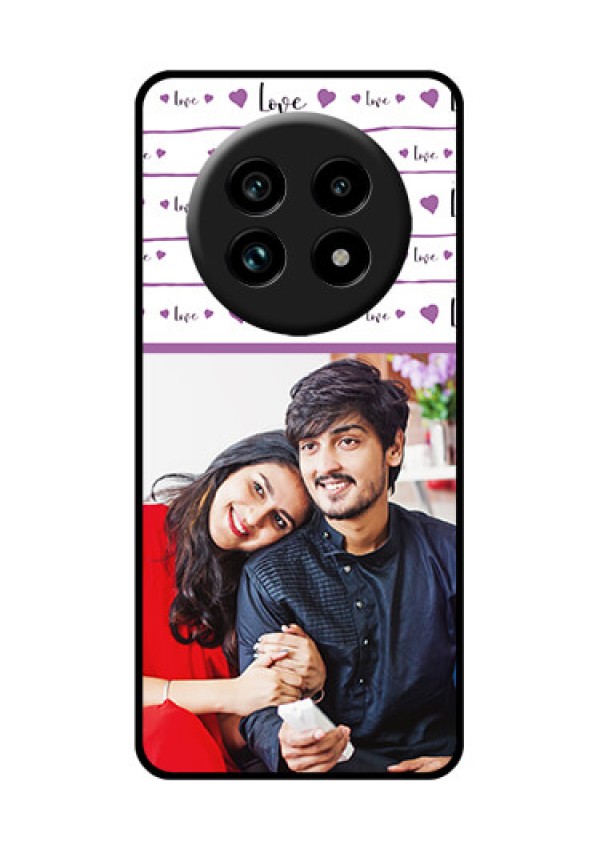Realme 13 Pro Plus 5G Custom Glass Phone Case - Couples Heart Design