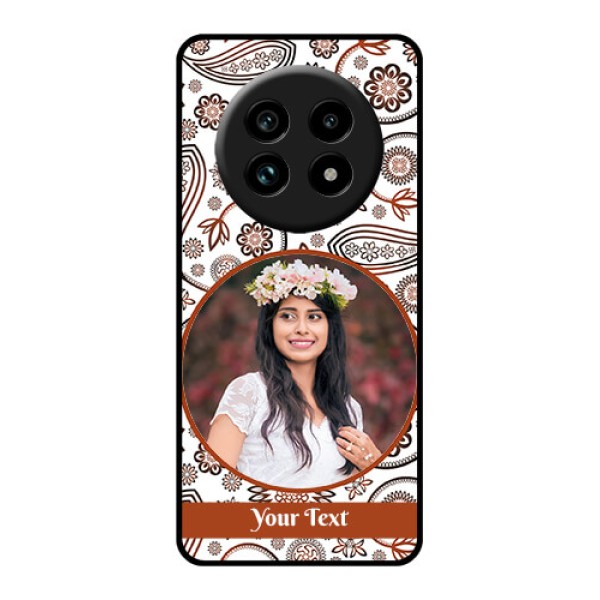 Realme 13 Pro Plus 5G Custom Glass Phone Case - Abstract Flower Design