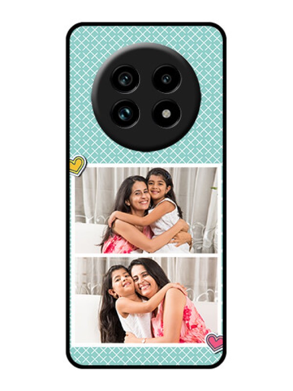 Custom Realme 13 Pro Plus 5G Custom Glass Phone Case - 2 Image Holder With Pattern Design