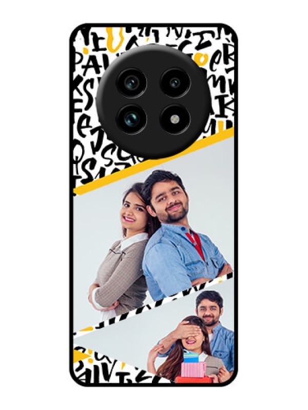 Custom Realme 13 Pro Plus 5G Custom Glass Phone Case - Letters Pattern Design