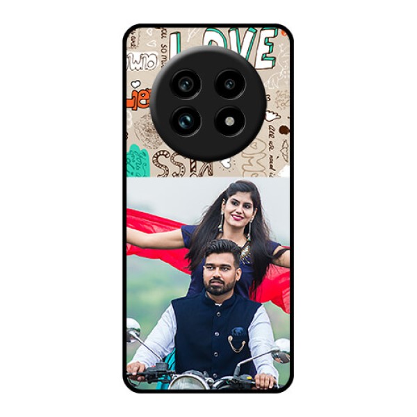 Realme 13 Pro Plus 5G Custom Glass Phone Case - Love Doodle Pattern