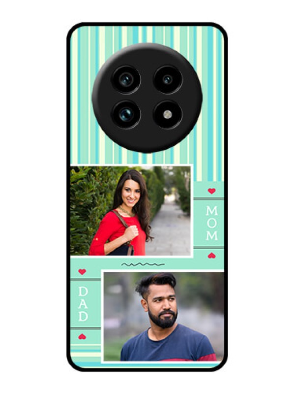 Custom Realme 13 Pro Plus 5G Custom Glass Phone Case - Mom and Dad Pic Design