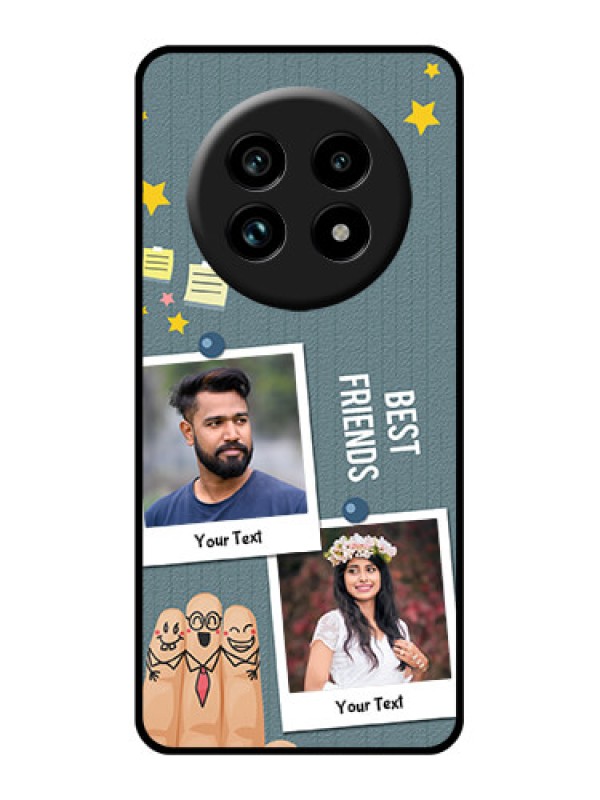 Custom Realme 13 Pro Plus 5G Custom Glass Phone Case - Sticky Frames And Friendship Design