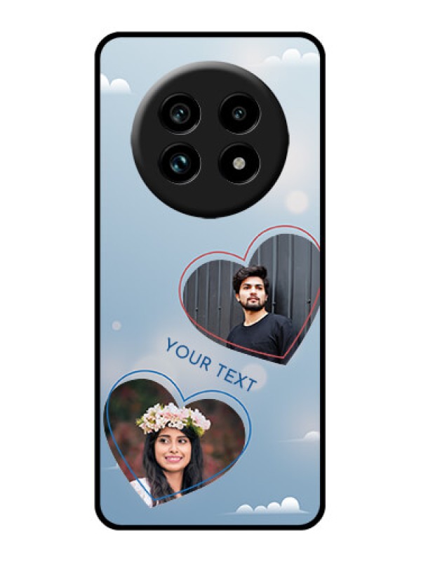 Custom Realme 13 Pro Plus 5G Custom Glass Phone Case - Blue Color Couple Design