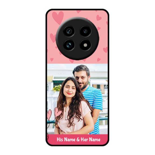 Realme 13 Pro Plus 5G Custom Glass Phone Case - Love Design Peach Color Realme 13 Pro Plus 5G Custom Glass Phone Case - Love Design Peach Color